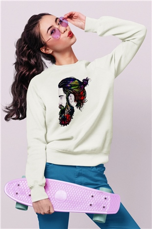 Berber Beyaz Unisex Sweatshirt