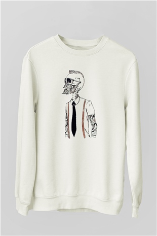 Berber Beyaz Unisex Sweatshirt