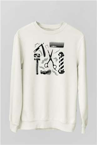 Berber Beyaz Unisex Sweatshirt