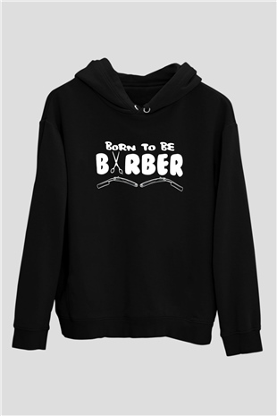 Berber Siyah Unisex Kapüşonlu Sweatshirt