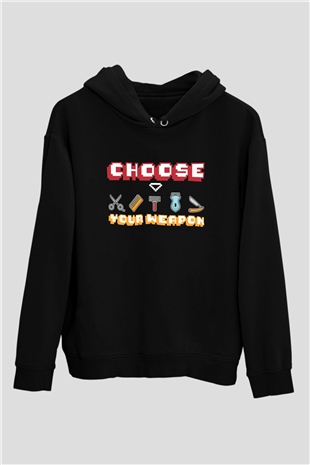 Berber Siyah Unisex Kapüşonlu Sweatshirt