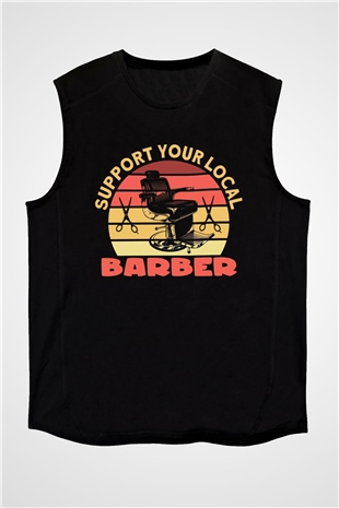 Berber Siyah Unisex Kolsuz Tişört