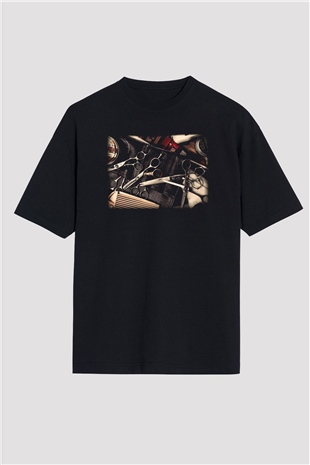 Berber Siyah Unisex Oversize Tişört T-Shirt