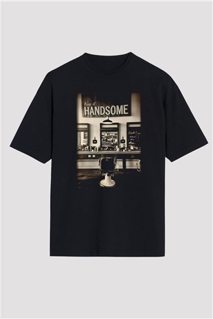 Berber Siyah Unisex Oversize Tişört T-Shirt