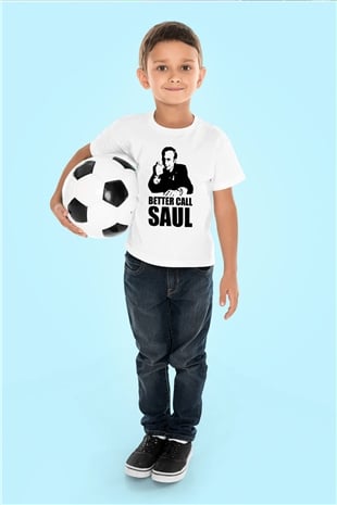 Better Call Saul Baskılı Beyaz Unisex Çocuk Tişört