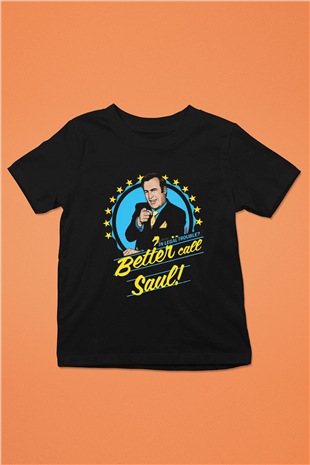 Better Call Saul Baskılı Siyah Unisex Çocuk Tişört