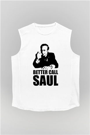 Better Call Saul Beyaz Unisex Kolsuz Tişört