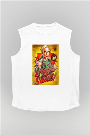 Better Call Saul Beyaz Unisex Kolsuz Tişört