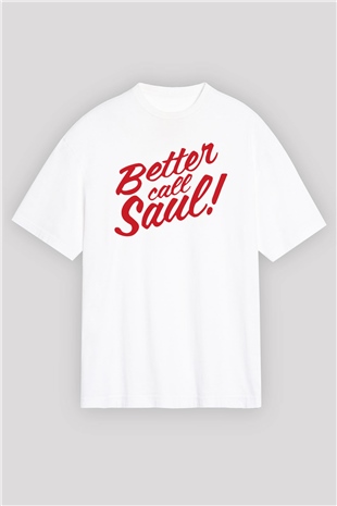 Better Call Saul Beyaz Unisex Oversize Tişört T-Shirt