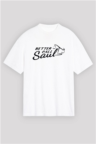 Better Call Saul Beyaz Unisex Oversize Tişört T-Shirt