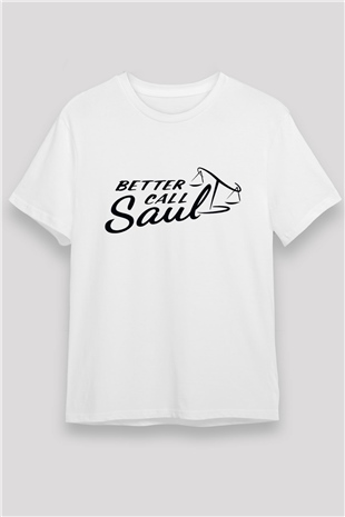 Better Call Saul Beyaz Unisex Tişört T-Shirt