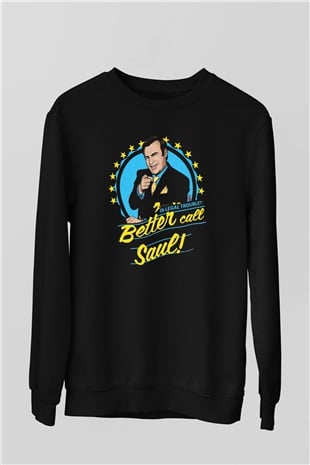 Better Call Saul Siyah Unisex Sweatshirt