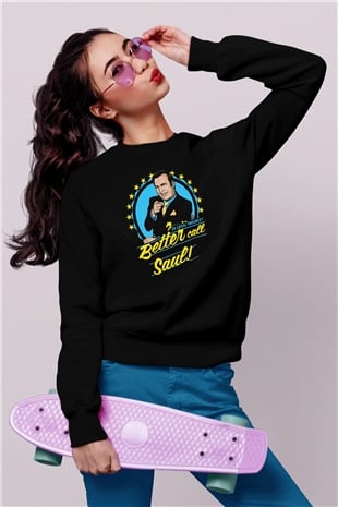 Better Call Saul Siyah Unisex Sweatshirt