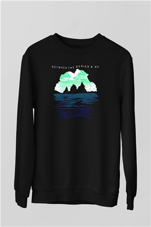 Between The Buried And Me Baskılı Unisex Siyah Sweatshirt
