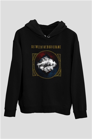Between The Buried And Me Baskılı Unisex Siyah Kapüşonlu Sweatshirt