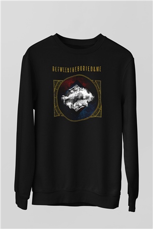 Between The Buried And Me Baskılı Unisex Siyah Sweatshirt