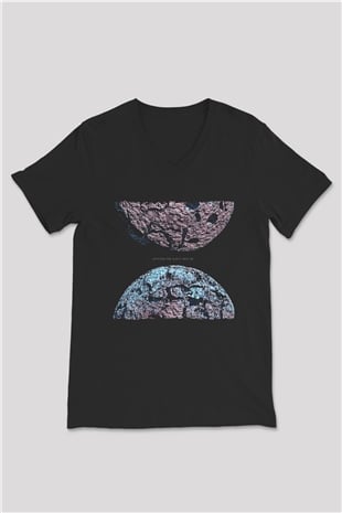 Between The Buried And Me Baskılı Unisex Siyah V Yaka Tişört - Tshirt