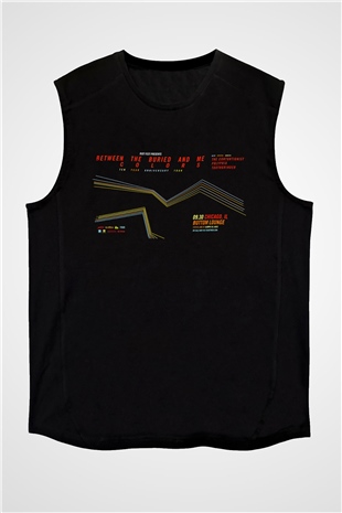 Between The Buried And Me Baskılı Unisex Siyah Kolsuz Tişört - Tshirt