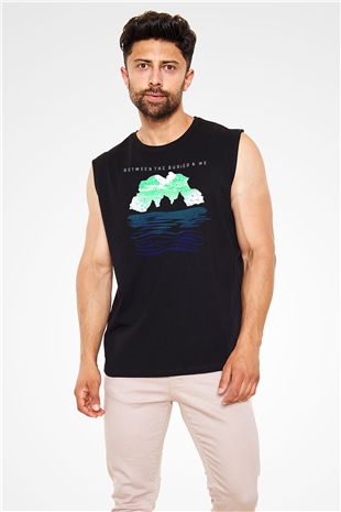 Between The Buried And Me Baskılı Unisex Siyah Kolsuz Tişört - Tshirt