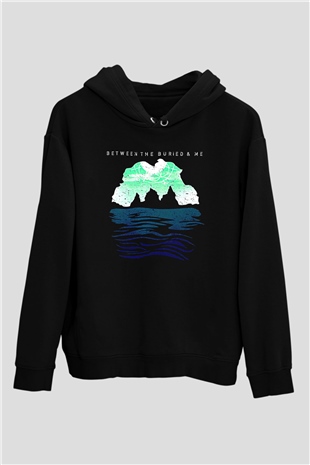 Between The Buried And Me Baskılı Unisex Siyah Kapüşonlu Sweatshirt