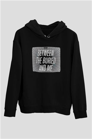 Between The Buried And Me Baskılı Unisex Siyah Kapüşonlu Sweatshirt