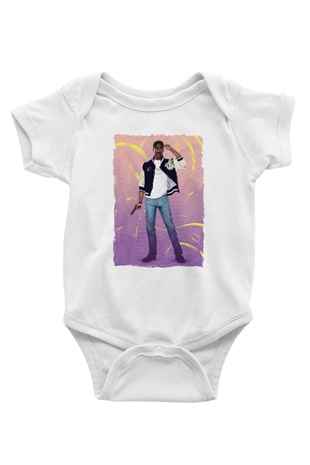 Beverly Hills Cop Beyaz Bebek Body - Zıbın