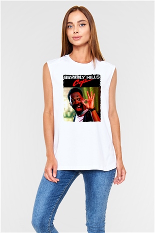Beverly Hills Cop Beyaz Unisex  Kolsuz Tişört