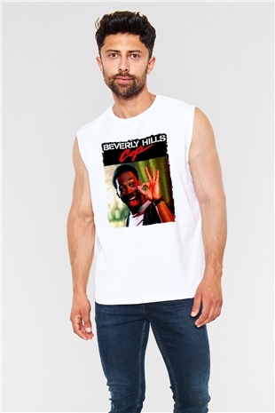 Beverly Hills Cop Beyaz Unisex  Kolsuz Tişört