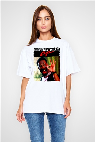Beverly Hills Cop Beyaz Oversize Tişört