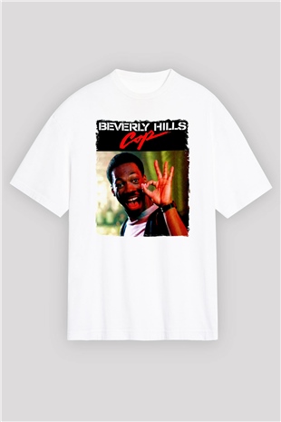 Beverly Hills Cop Beyaz Oversize Tişört