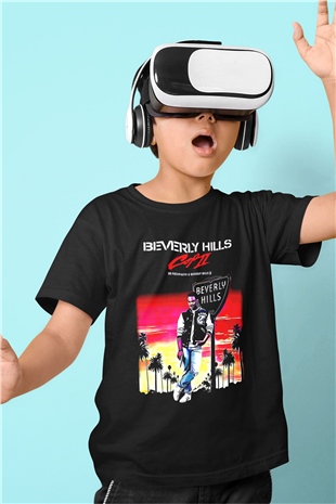 Beverly Hills Cop Siyah Unisex  Çocuk Tişört
