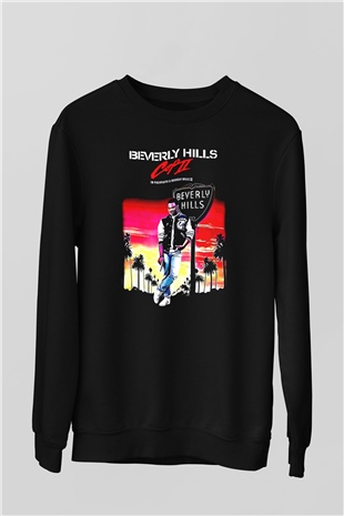 Beverly Hills Cop Siyah Unisex  Sweatshirt