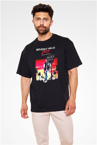 Beverly Hills Cop Siyah Oversize Tişört