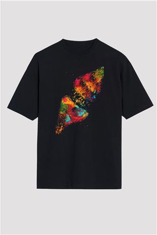 Beyin Sinaps Baskılı Unisex Oversize Tişört - Tshirt