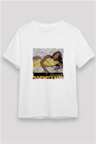 Beyonce Baskılı Unisex Beyaz Tişört