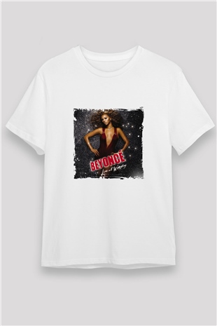 Beyonce Baskılı Unisex Beyaz Tişört