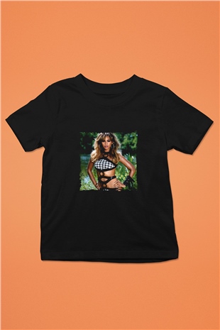 Beyonce Baskılı Unisex Siyah Çocuk Tişört