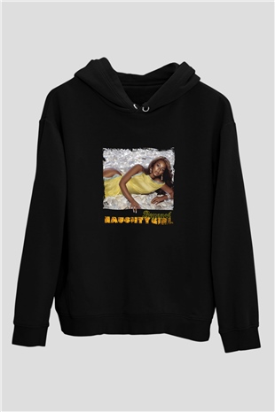 Beyonce Baskılı Unisex Siyah Hoodie