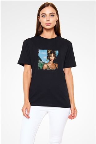 Beyonce Baskılı Unisex Siyah Tişört