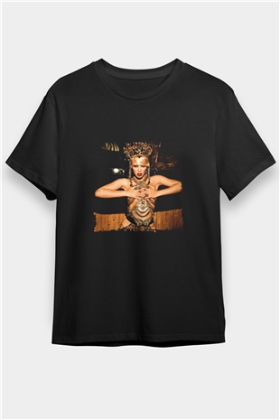 Beyonce Baskılı Unisex Siyah Tişört