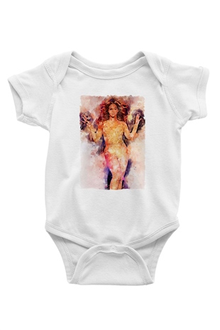 Beyonce Beyaz Bebek Body - Zıbın