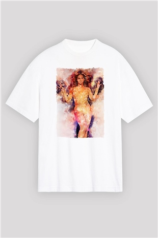 Beyonce Beyaz Oversize Tişört Oversize T-shirt - TişörtFabrikası