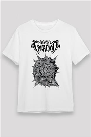 Beyond Creation Baskılı Unisex Beyaz Tişört - Tshirt