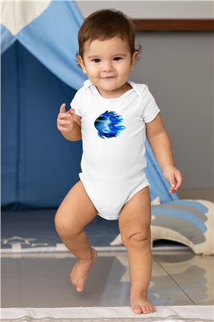 Beyzbol Baskılı Beyaz Bebek Body - Zıbın
