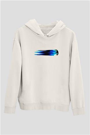Beyzbol Baskılı Unisex Ekru Hoodie