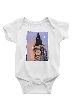 Big Ben Beyaz Bebek Body - Zıbın