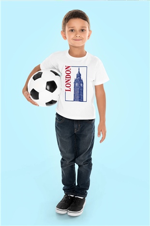 Big Ben Beyaz Unisex Çocuk Tişört