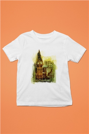 Big Ben Beyaz Unisex Çocuk Tişört