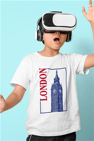 Big Ben Beyaz Unisex Çocuk Tişört