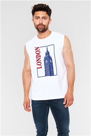 Big Ben Beyaz Unisex Kolsuz Tişört